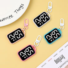 Load image into Gallery viewer, Square LED Keychain Pendant Mini Watch Cartoon Digital Wall Watch Electronic Watch Student Kid Present