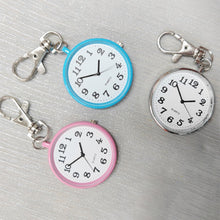 Load image into Gallery viewer, Nurse Student Tiny Quartz Pocket Watch With Keyring Large Dial Digital Pocket Watch Pendant Kid Gift