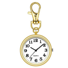 Load image into Gallery viewer, Nurse Student Tiny Quartz Pocket Watch With Keyring Large Dial Digital Pocket Watch Pendant Kid Gift