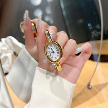 Load image into Gallery viewer, Bathtub Bracelet Watch Roman Numerals Oval Quartz Watch Retro Women's Watches Gold Watch Small Dial Light Luxury Watch