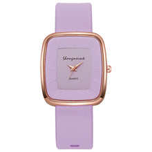 Load image into Gallery viewer, Fashion Square Women’s Quartz Watch Elegant Silicone Band Wristwatch Reloj Mujer Gift