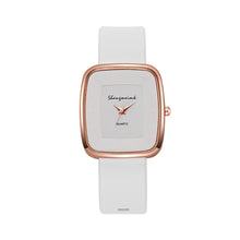 Load image into Gallery viewer, Fashion Square Women’s Quartz Watch Elegant Silicone Band Wristwatch Reloj Mujer Gift