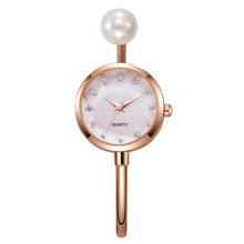 Load image into Gallery viewer, Fashionable Pearl Bracelet Watch Women's Diamond-Encrusted Watch Light Luxury High-End Watch Accessories Gift