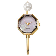 Load image into Gallery viewer, Fashionable Pearl Women's Bracelet Quartz Watch Diamond Cut Surface Exquisite Bracelet Light Luxury High-End Watch Accessories