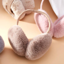Load image into Gallery viewer, Winter Warm Earmuffs Cute Plush Warm Earflap Protect Ears Outdoor Cold Protection Adjustable Foldable Ear Cups