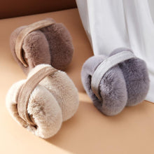 Load image into Gallery viewer, Winter Warm Earmuffs Cute Plush Warm Earflap Protect Ears Outdoor Cold Protection Adjustable Foldable Ear Cups