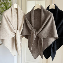 Load image into Gallery viewer, Winter Wool Scarf Shawl Neckerchief Thickened Triangular Scarf Casual Wear Elegant Oversized Women Big Shawl