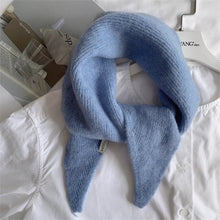 Load image into Gallery viewer, Autumn Winter Triangular Scarf Knitted Scarf Shawl Warm Neckerchief Neck Warmer Apparel Accessories