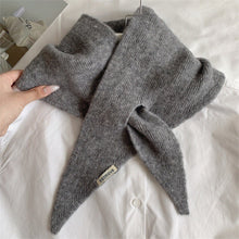 Load image into Gallery viewer, Autumn Winter Triangular Scarf Knitted Scarf Shawl Warm Neckerchief Neck Warmer Apparel Accessories