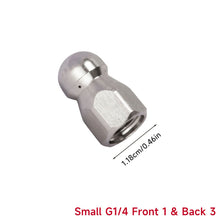 Load image into Gallery viewer, Professional Pressure Washer Drain Cleaning Nozzle High Pressure Water Jet Pipe Unclogging Tool Steel Sewer & Pipe Maintenance Accessory Anti-Clogging