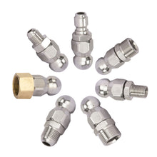 Load image into Gallery viewer, Professional Pressure Washer Drain Cleaning Nozzle High Pressure Water Jet Pipe Unclogging Tool Steel Sewer & Pipe Maintenance Accessory Anti-Clogging