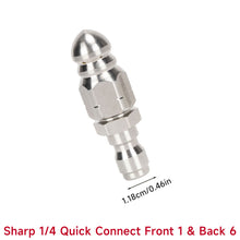 Load image into Gallery viewer, Professional Pressure Washer Drain Cleaning Nozzle High Pressure Water Jet Pipe Unclogging Tool Steel Sewer & Pipe Maintenance Accessory Anti-Clogging