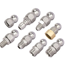 Load image into Gallery viewer, Professional Pressure Washer Drain Cleaning Nozzle High Pressure Water Jet Pipe Unclogging Tool Steel Sewer & Pipe Maintenance Accessory Anti-Clogging