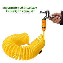 Load image into Gallery viewer, 5m/16.4ft Retractable Garden & Car Wash Water Hose High Pressure Anti-Burst Wear Freeze Resistant Flexible Retractable Spring Hose for Home Wash Car Use