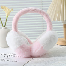Load image into Gallery viewer, Winter Color-Blocking Fluffy Ear Cups Cute Plush Earmuffs Outdoor Ear Covers Foldable Earflap Women Gift