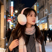Load image into Gallery viewer, Winter Color-Blocking Fluffy Ear Cups Cute Plush Earmuffs Outdoor Ear Covers Foldable Earflap Women Gift