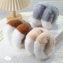 Load image into Gallery viewer, Winter Color-Blocking Fluffy Ear Cups Cute Plush Earmuffs Outdoor Ear Covers Foldable Earflap Women Gift