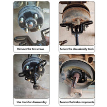 Load image into Gallery viewer, Universal Motorcycle Brake Drum Puller Rear Axle Remover Tool For Car Tricycle Brake Drum Puller Tool Wheel Hub Puller Repair Tool