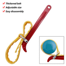 Load image into Gallery viewer, Adjustable Car Oil Fuel Filter Removal Strap Wrench Tool Belt 8/12inch Heavy Duty T u Strap Opener Cartridge Disassembly Tool