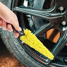 Load image into Gallery viewer, Car Wheel Rim Scrubber Cleaner Brush Microfiber Premium Wheels Wash Brush Non-Slip soft Handle Cleaning Spokes Accessories
