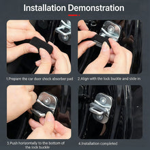 Load image into Gallery viewer, 4Pcs Thickened Car Door Lock Strike Plate Protector Pad Shock Absorption & Anti-Rattle Bumper for Car Door Durable Rubber Pad