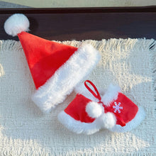 Load image into Gallery viewer, For 17cm Labubu Clothes Christmas Snowman Dress Up Hat and scarf set Doll Accessories Labubu Christmas Outfit Kids Gift