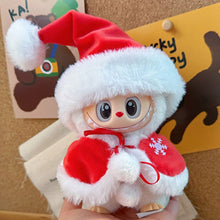 Load image into Gallery viewer, For 17cm Labubu Clothes Christmas Snowman Dress Up Hat and scarf set Doll Accessories Labubu Christmas Outfit Kids Gift