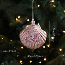 Load image into Gallery viewer, 1PC Christmas Hanging Pendant 3D Pink Powder Plastic Snowflake Xmas Tree Decor for Holiday Wedding Party Home