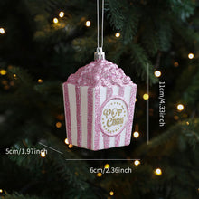 Load image into Gallery viewer, 1PC Christmas Hanging Pendant 3D Pink Powder Plastic Snowflake Xmas Tree Decor for Holiday Wedding Party Home