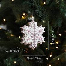 Load image into Gallery viewer, 1PC Christmas Hanging Pendant 3D Pink Powder Plastic Snowflake Xmas Tree Decor for Holiday Wedding Party Home