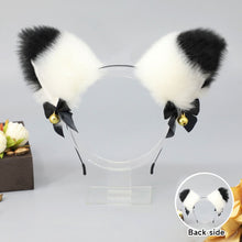 Load image into Gallery viewer, Cute Anime Lolita Cat Fox Fur Ear Headband Ribbon Bow Bell Hair Clip Masquerade Birthday Party Cosplay Hair Accessories