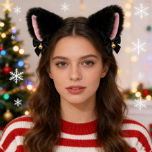Load image into Gallery viewer, Cute Anime Lolita Cat Fox Fur Ear Headband Ribbon Bow Bell Hair Clip Masquerade Birthday Party Cosplay Hair Accessories