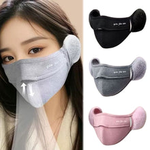 Load image into Gallery viewer, Winter Warm Plush Face Mask With Ear Muffs Windproof Breathable For Men Women Unisex Cycling Cold Weather Protection