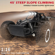 Load image into Gallery viewer, 1:16 Scale RC Car 2.4GHz 20KM/H High Speed All Terrain Off Road Climbing Truck With LED Lights Alloy Drift Racing Toy Gift For Kids Adults