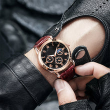Load image into Gallery viewer, Fashion Men Quartz Watch Three Eyes Watch Alloy Wristwatches Luxury High-End Watch Gift Accessories
