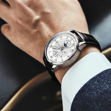 Load image into Gallery viewer, Luxury Men Quartz Watch Three-Eyes Calendar Watch Star Moon Pattern Casual Watch Clock Men Accessories Gift