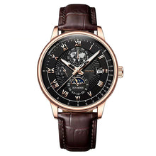 Load image into Gallery viewer, Luxury Men Quartz Watch Three-Eyes Calendar Watch Star Moon Pattern Casual Watch Clock Men Accessories Gift