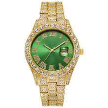 Load image into Gallery viewer, Fashion Hiphop Style Quartz Watch Man Wristwatch Roman Scale Diamond Calendar Watch Male Accessories Gift