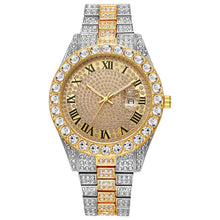 Load image into Gallery viewer, Fashion Hiphop Style Quartz Watch Man Wristwatch Roman Scale Diamond Calendar Watch Male Accessories Gift