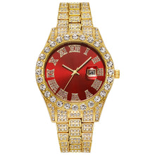 Load image into Gallery viewer, Fashion Hiphop Style Quartz Watch Man Wristwatch Roman Scale Diamond Calendar Watch Male Accessories Gift