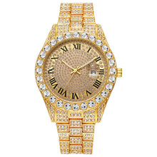 Load image into Gallery viewer, Fashion Hiphop Style Quartz Watch Man Wristwatch Roman Scale Diamond Calendar Watch Male Accessories Gift