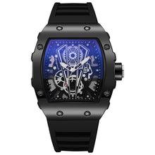 Load image into Gallery viewer, Men Barrel-Shaped Watch Fashion Business Sports Watch Quartz Wristwatch Silicone Watchband Calendar Watch Men Gift
