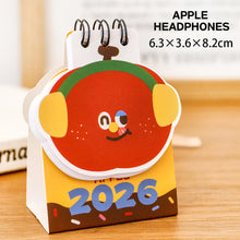Load image into Gallery viewer, 2026 New Year Cute Mini Cartoon Apple Desk Calendar Student Memo Calendar Table Decoration Gift Children