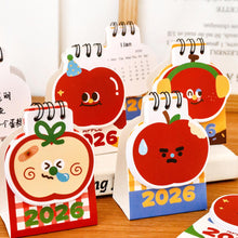 Load image into Gallery viewer, 2026 New Year Cute Mini Cartoon Apple Desk Calendar Student Memo Calendar Table Decoration Gift Children