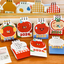Load image into Gallery viewer, 2026 New Year Cute Mini Cartoon Apple Desk Calendar Student Memo Calendar Table Decoration Gift Children