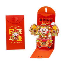 Load image into Gallery viewer, 2026 New Year 3D Red Packet God Of Wealth Red Envelope Lucky Money Red Envelopes Festival Gift For Children