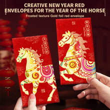 Load image into Gallery viewer, 2026 New Year Glitter Paper Red Packet Cartoon Horse Red Envelope Blessing Lucky Money Red Envelope Gift