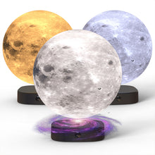 Load image into Gallery viewer, Ambient Rotating Moon Lamp Realistic Romantic Spin Moon Projector Adult Bedside Kids Room Calming Sleep Aid Light