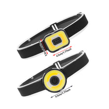 Load image into Gallery viewer, USB Rechargeable COB Headlamp LED Running Light Night Jogging Magnetic Headlight Portable Mini Light with Red Blue Warning Light