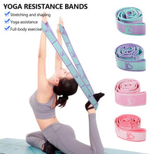 Load image into Gallery viewer, 8 12 Section Adult Child Elastic Yoga Resistance Bands Dance Training Gym Home Pilates Exercise Pull Strap Belt Fitness Sport